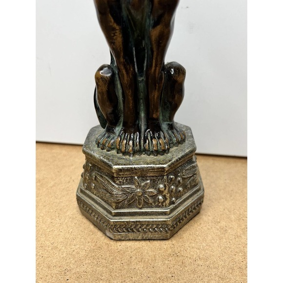 Vintage Bronze Metal‎ Greyhound Whippet Dog Statue Seated Art Deco Saluki Figure - Picture 9 of 14